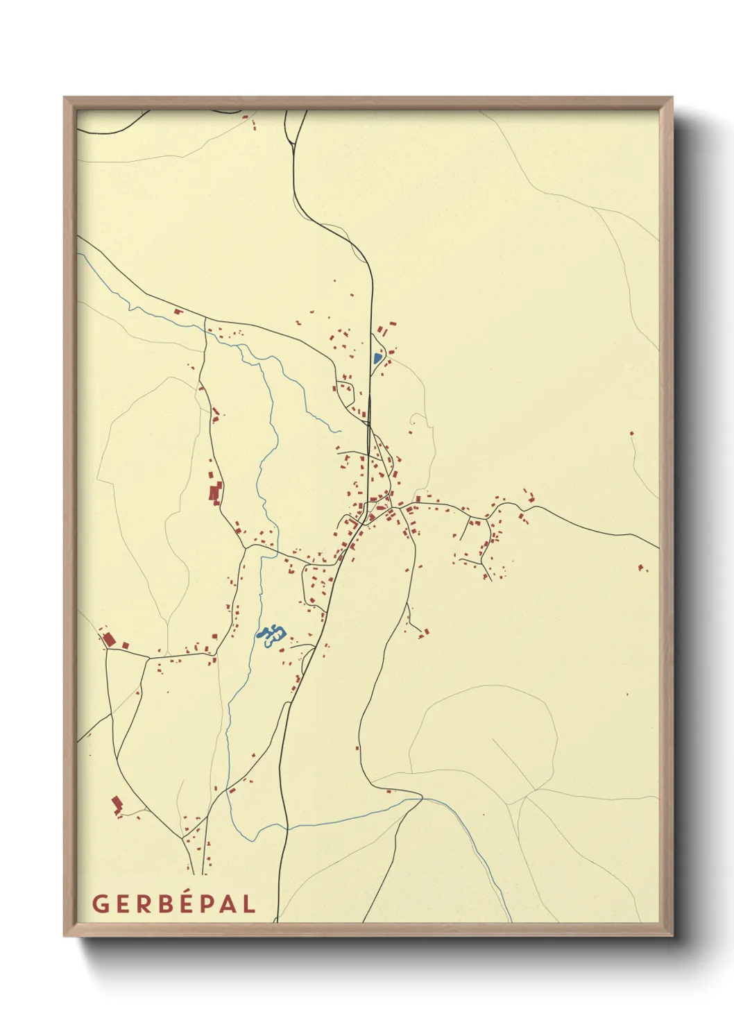 Une affiche de carte sur Gerbépal