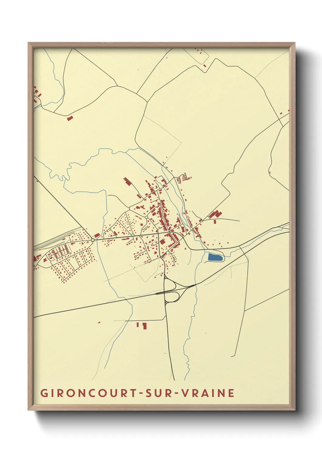 Un poster carteGironcourt-sur-Vraine