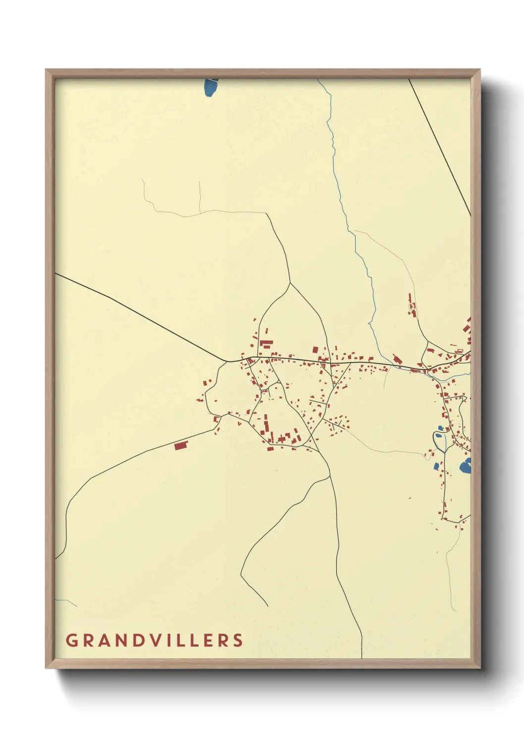 Une affiche de carte sur Grandvillers