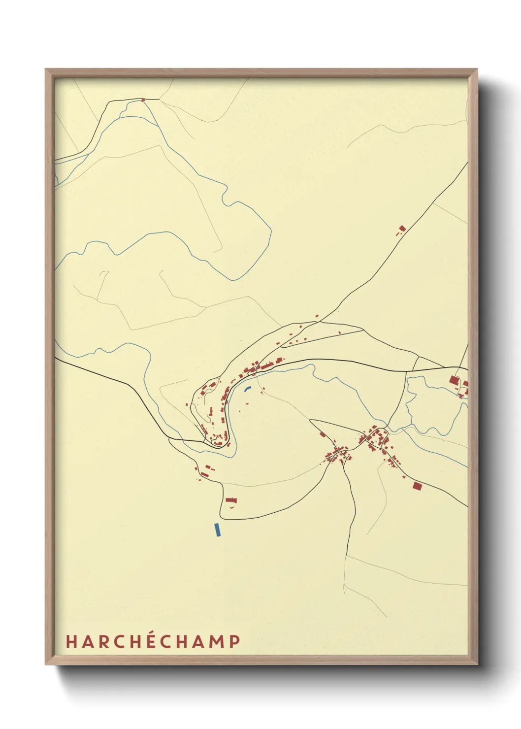 Une affiche de carte sur Harchéchamp