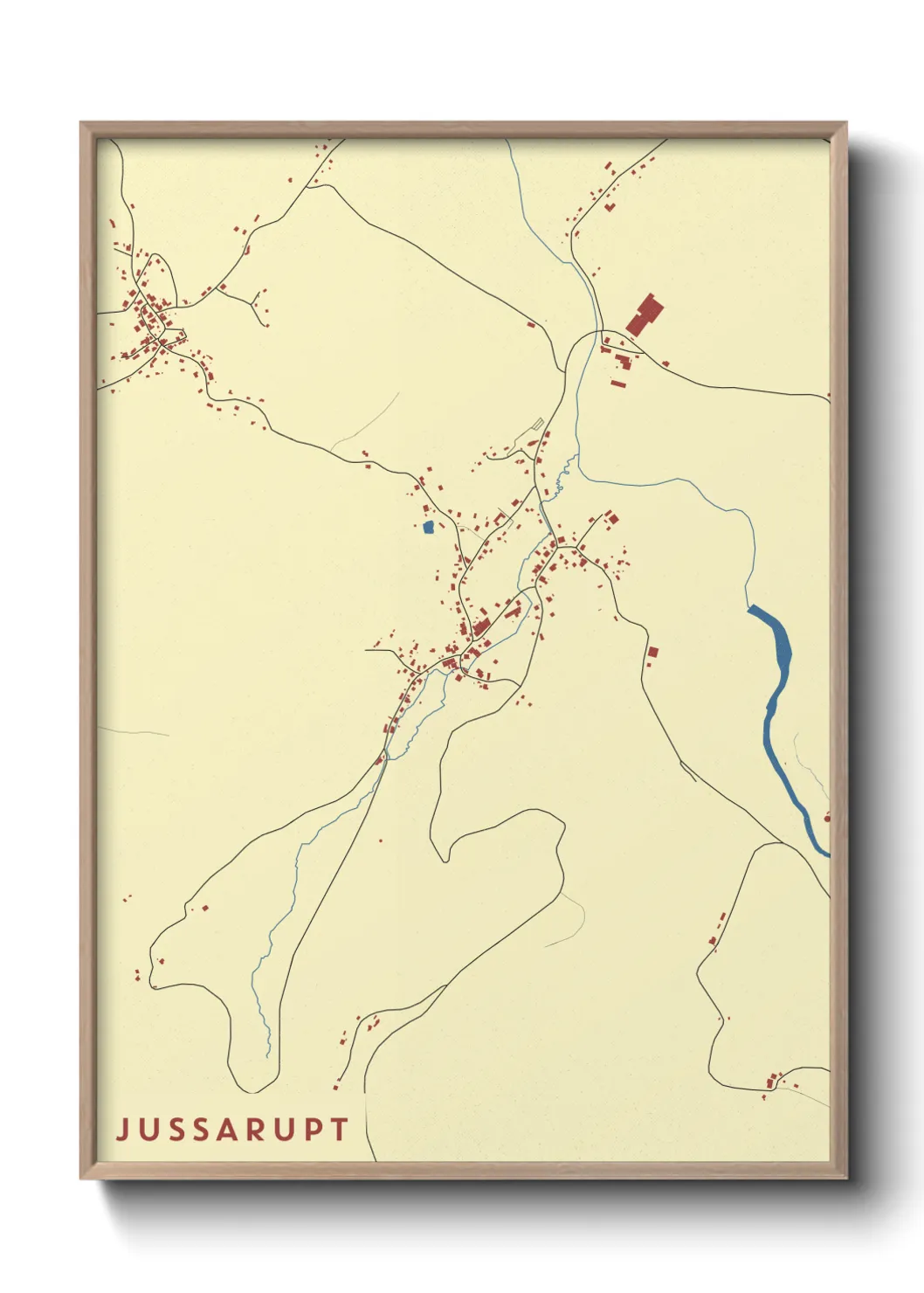 Une affiche de carte sur Jussarupt