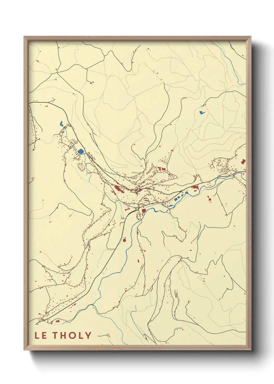 Une affiche de carte sur Le Tholy