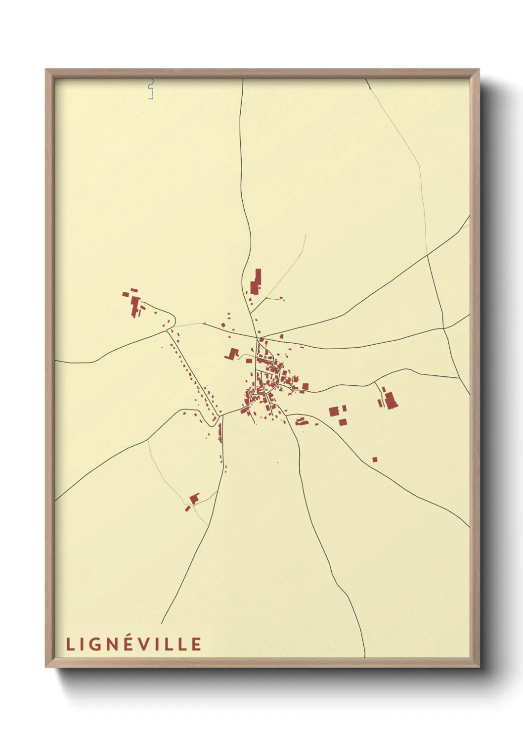 Une affiche de carte sur Lignéville