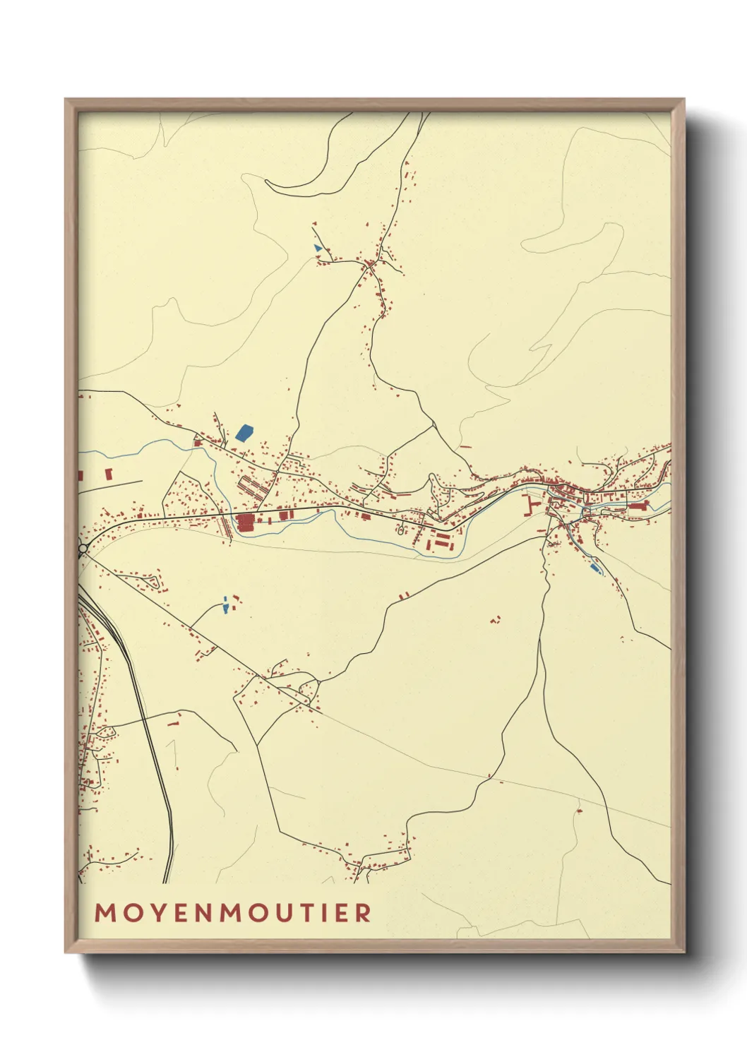 Une affiche de carte sur Moyenmoutier