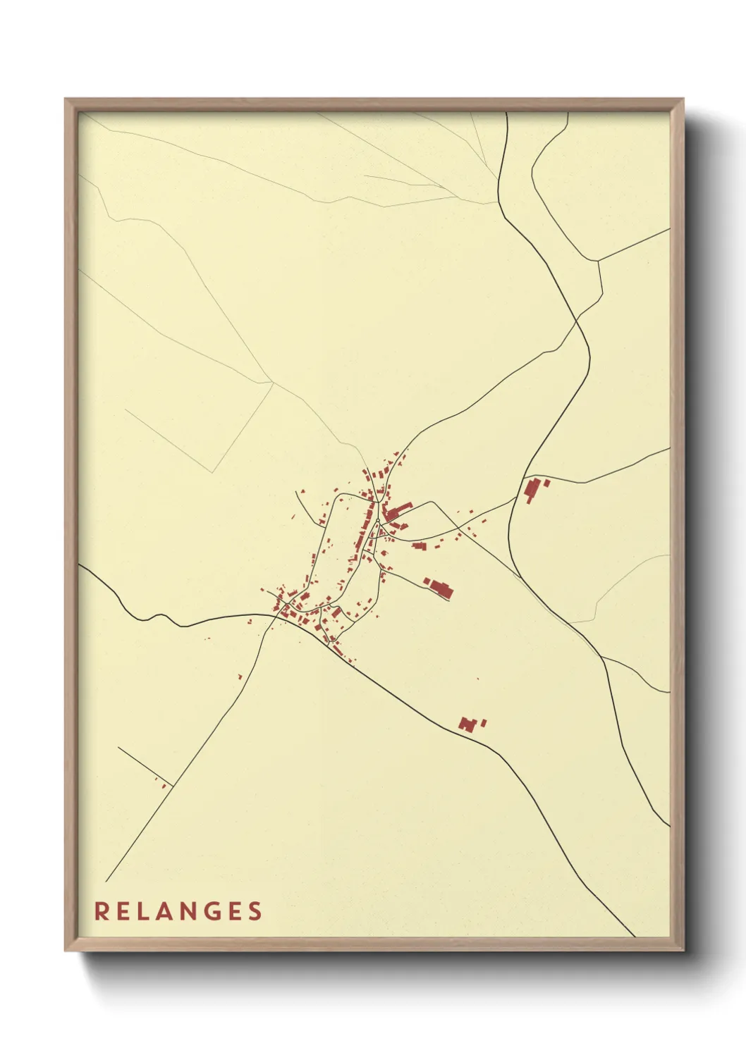 Une affiche de carte sur Relanges