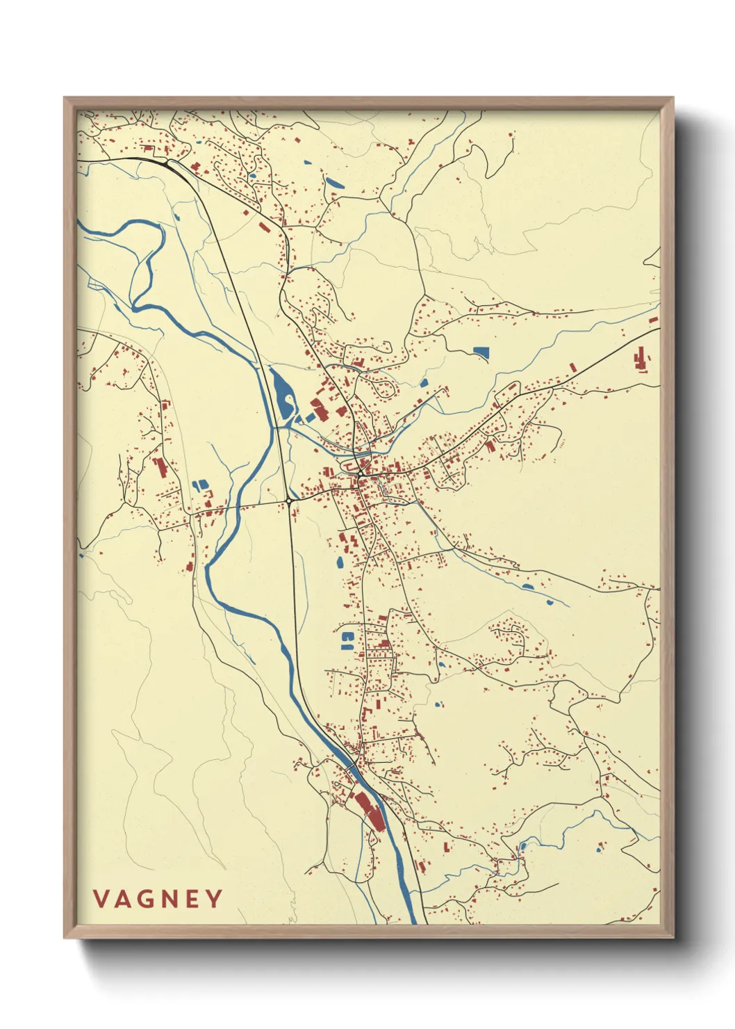 Une affiche de carte sur Vagney