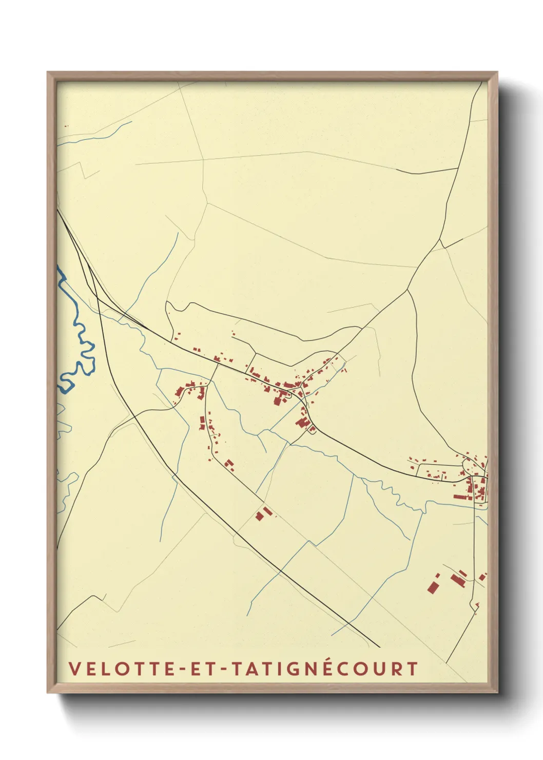 Un poster carteVelotte-et-Tatignécourt