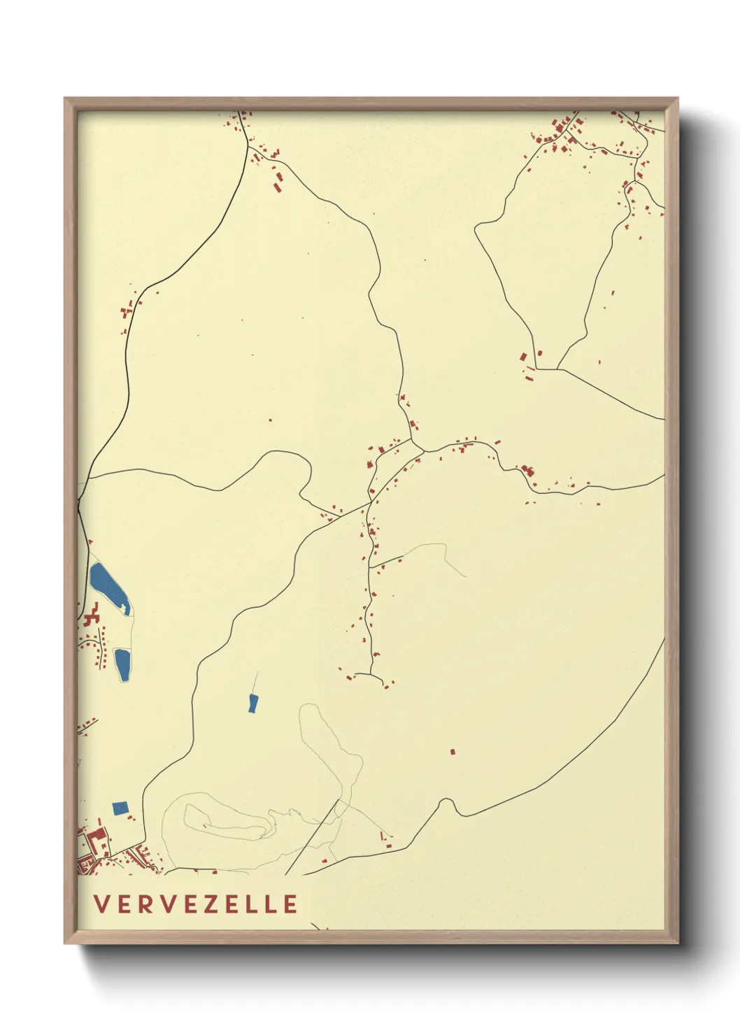 Une affiche de carte sur Vervezelle