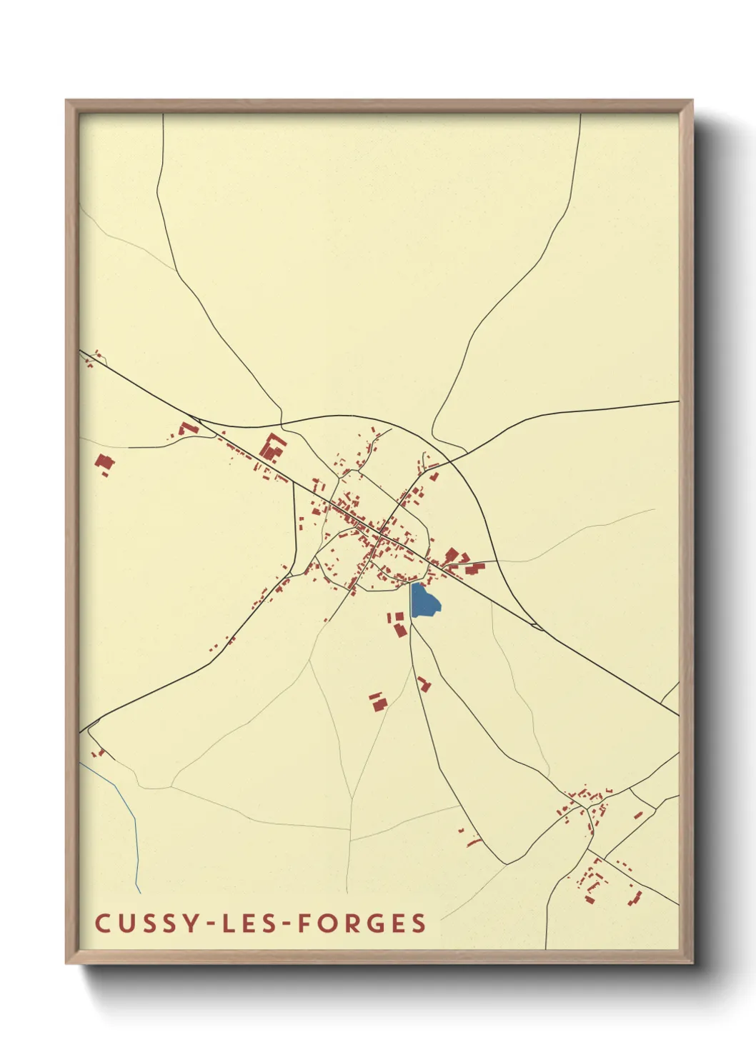 Une affiche de carte sur Cussy-les-Forges