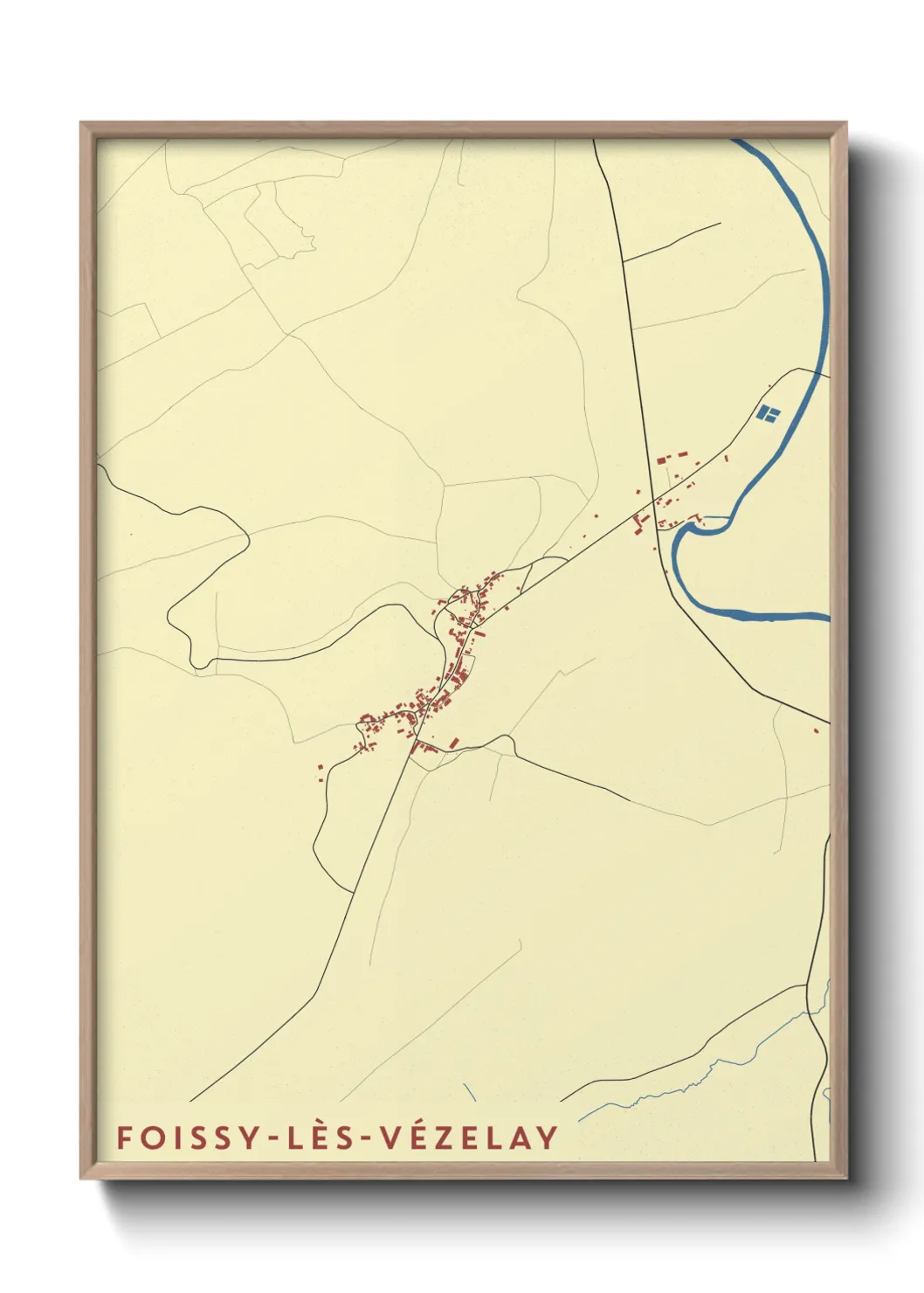 Une affiche de carte sur Foissy-lès-Vézelay