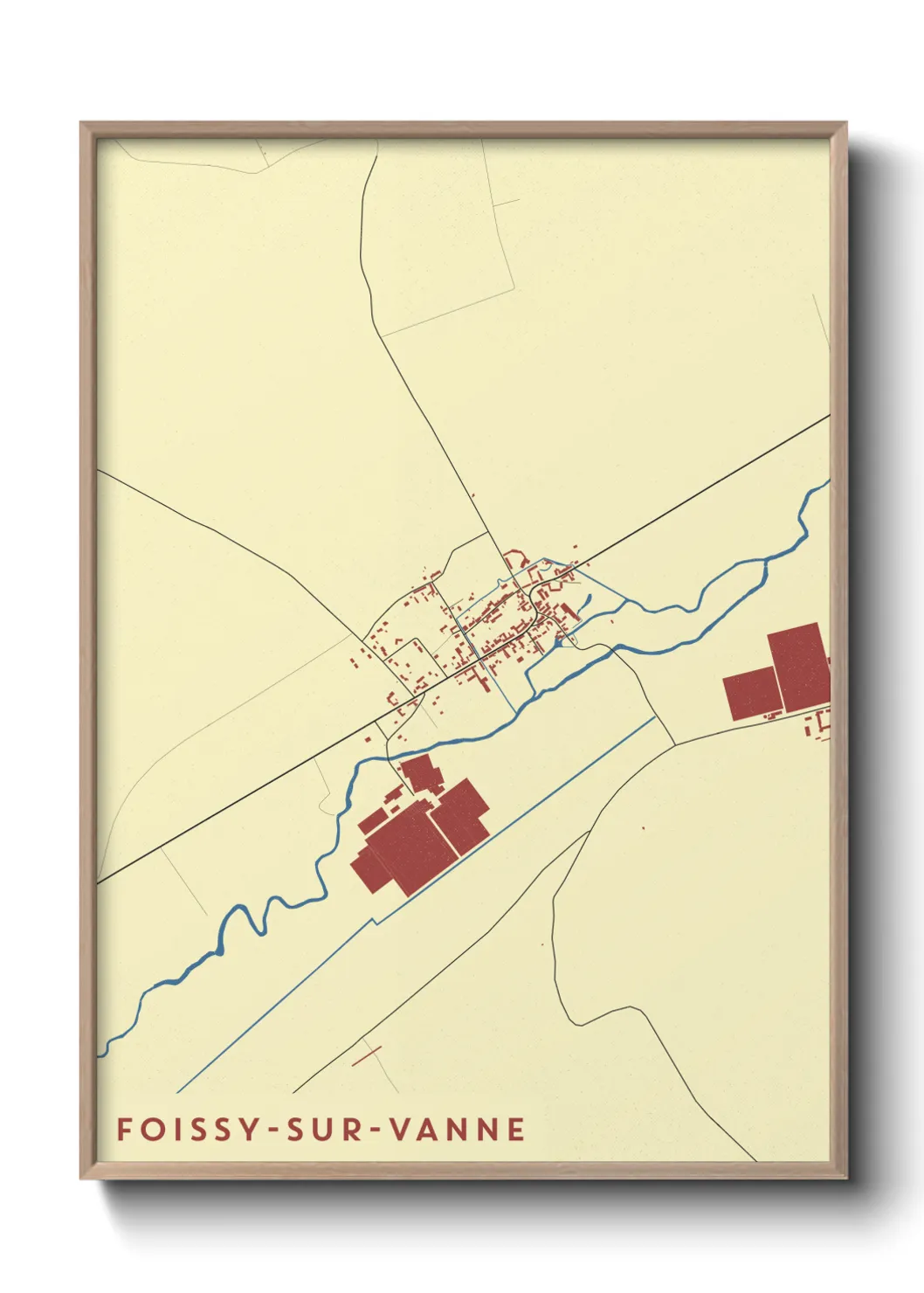 Un poster carteFoissy-sur-Vanne