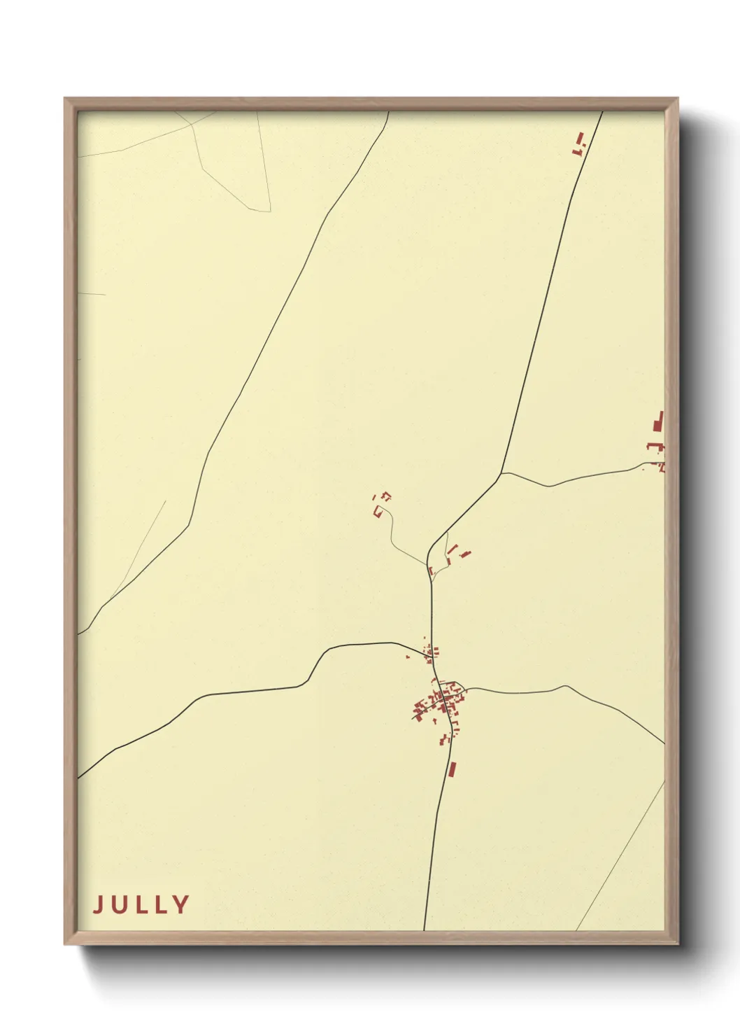 Une affiche de carte sur Jully