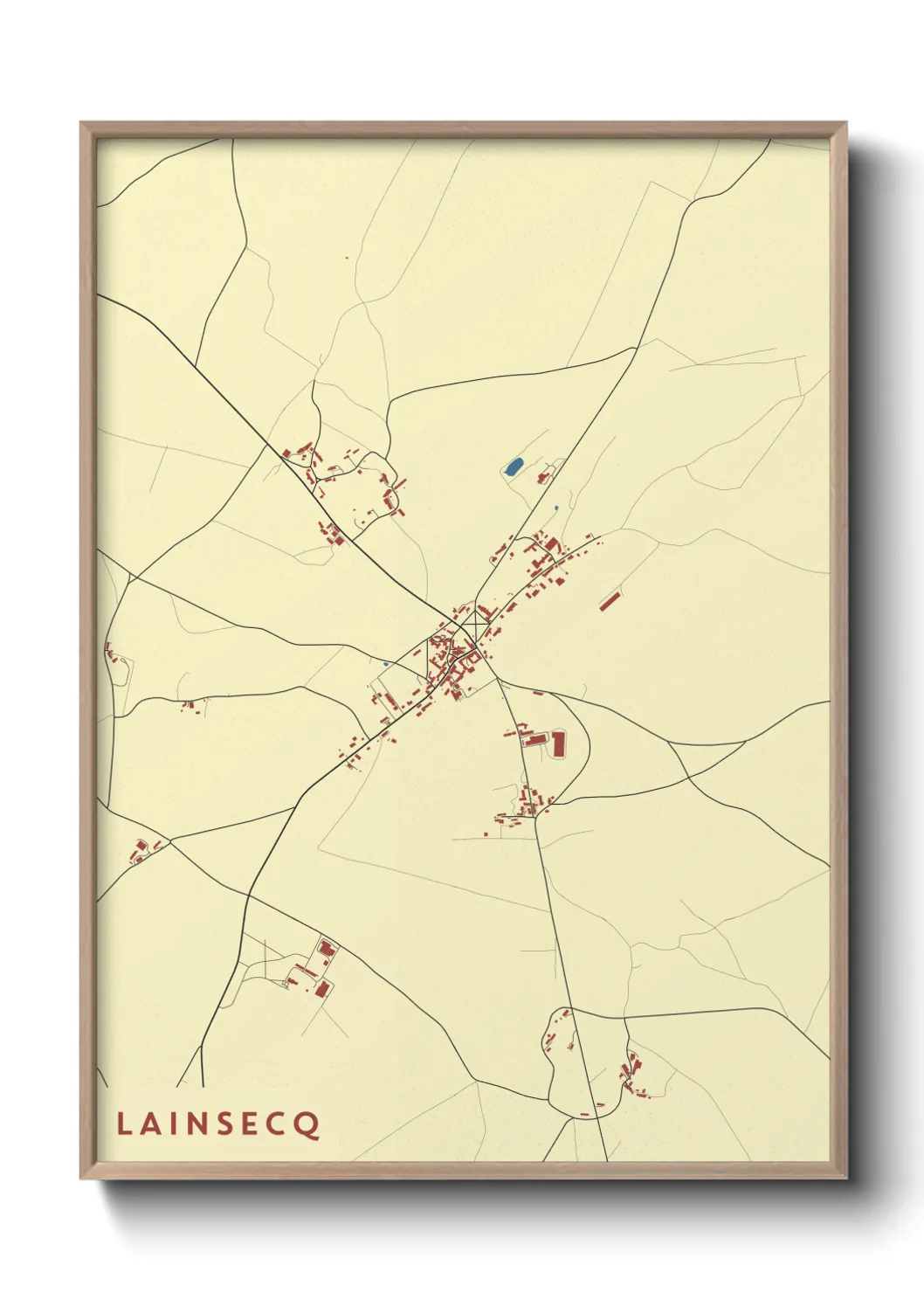 Une affiche de carte sur Lainsecq