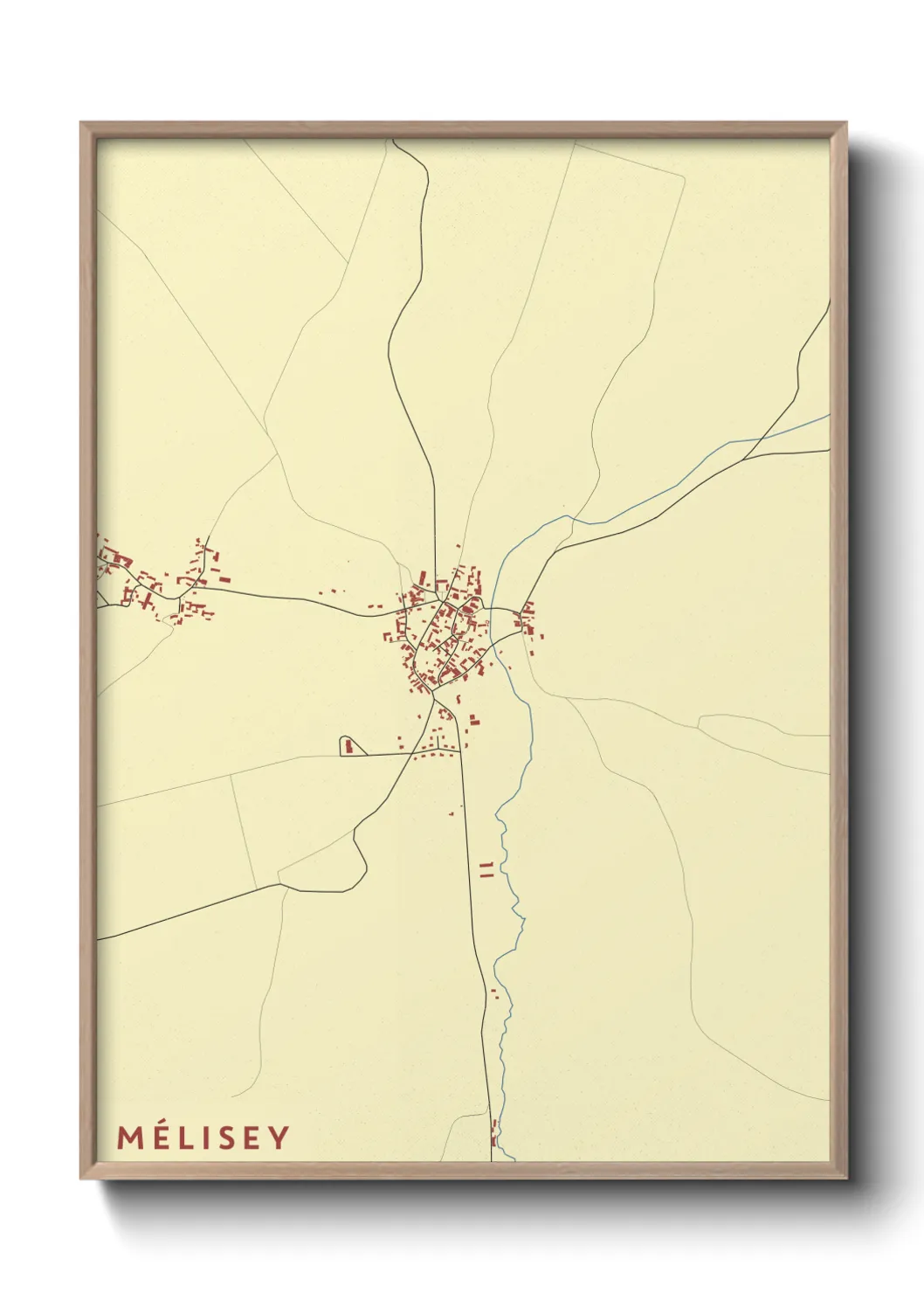 Une affiche de carte sur Mélisey