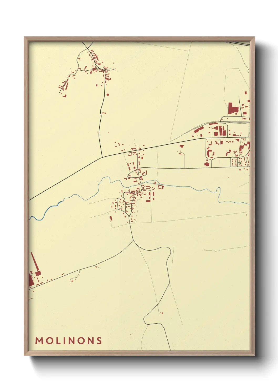 Une affiche de carte sur Molinons