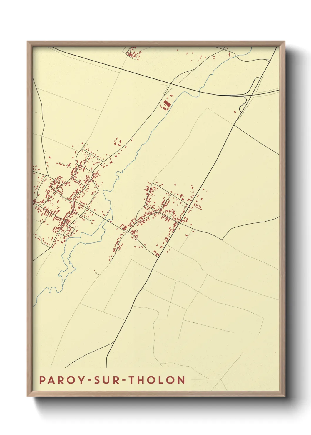 Un poster carteParoy-sur-Tholon