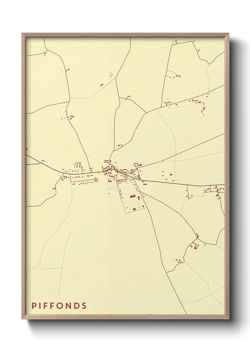 Une affiche de carte sur Piffonds