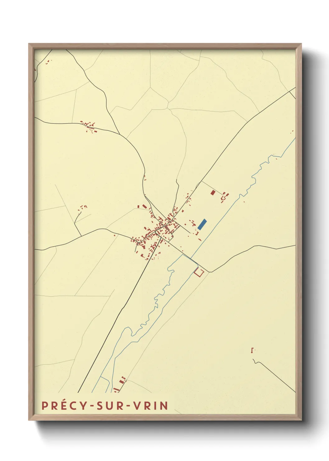 Une affiche de carte sur Précy-sur-Vrin