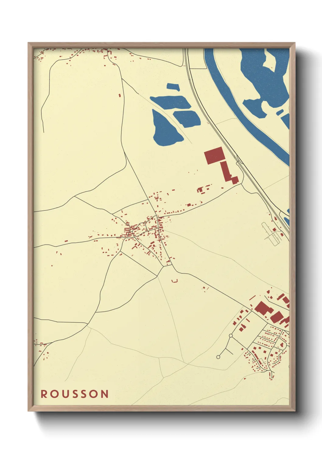 Une affiche de carte sur Rousson