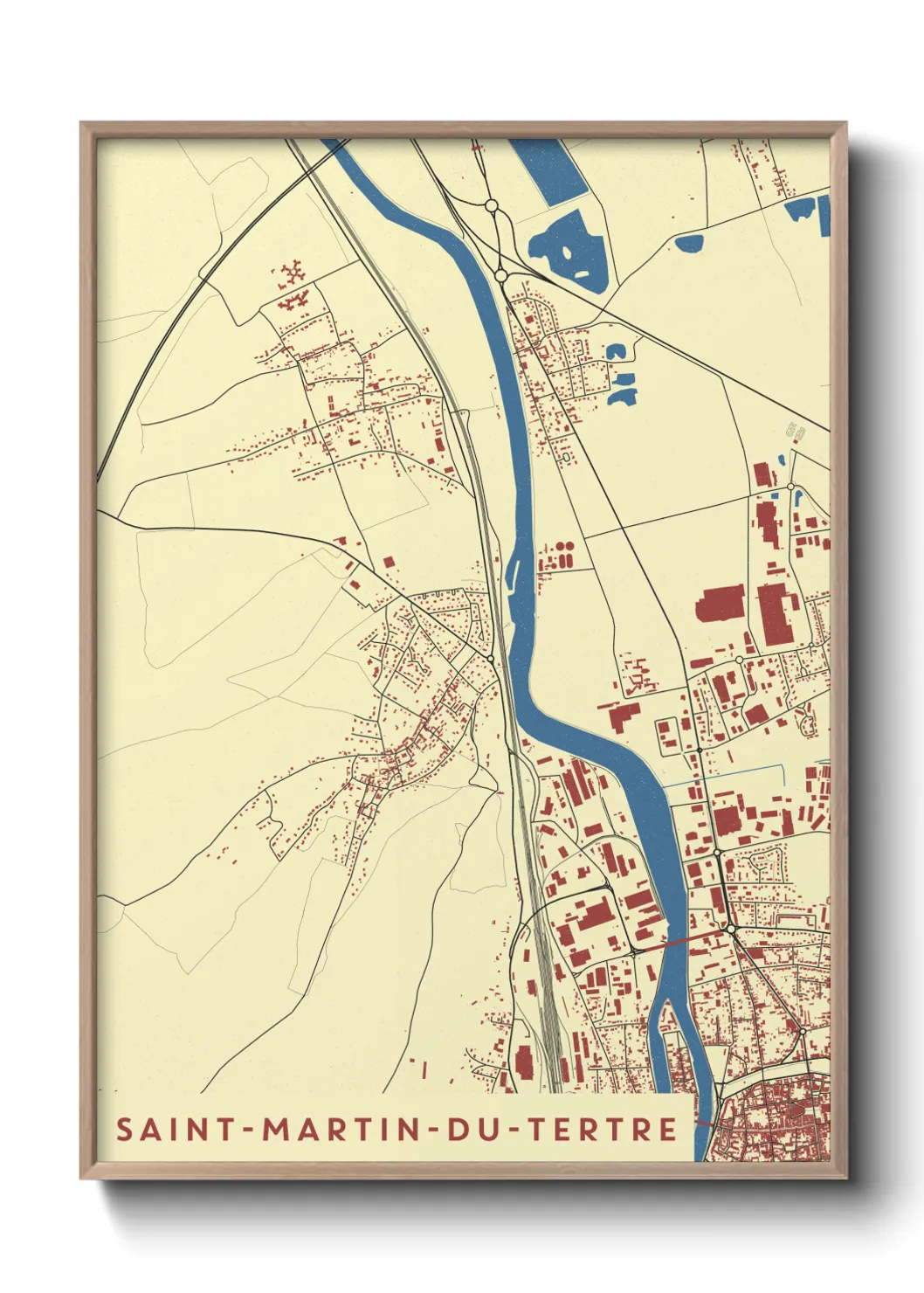 Une affiche de carte sur Saint-Martin-du-Tertre
