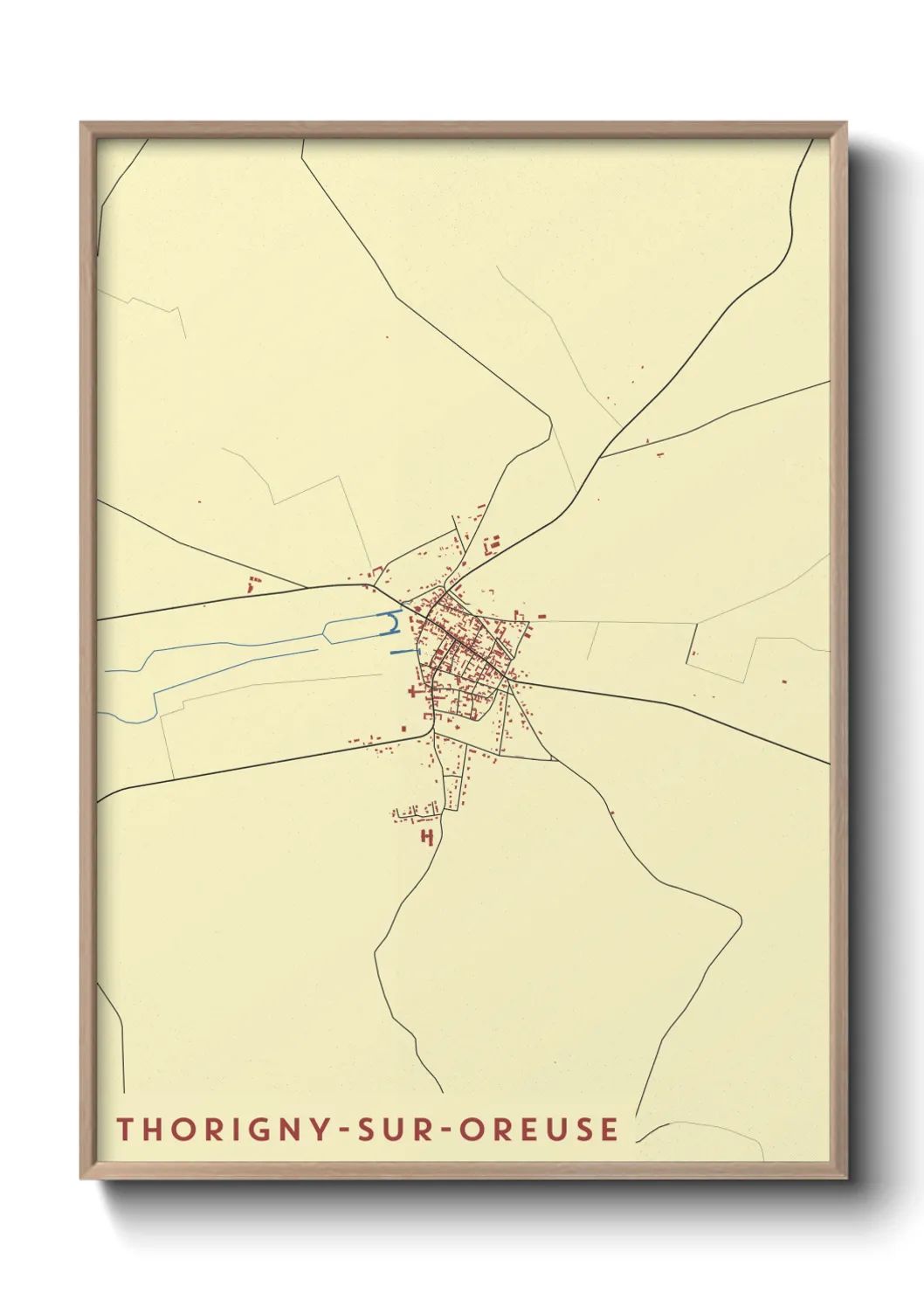 Un poster carteThorigny-sur-Oreuse