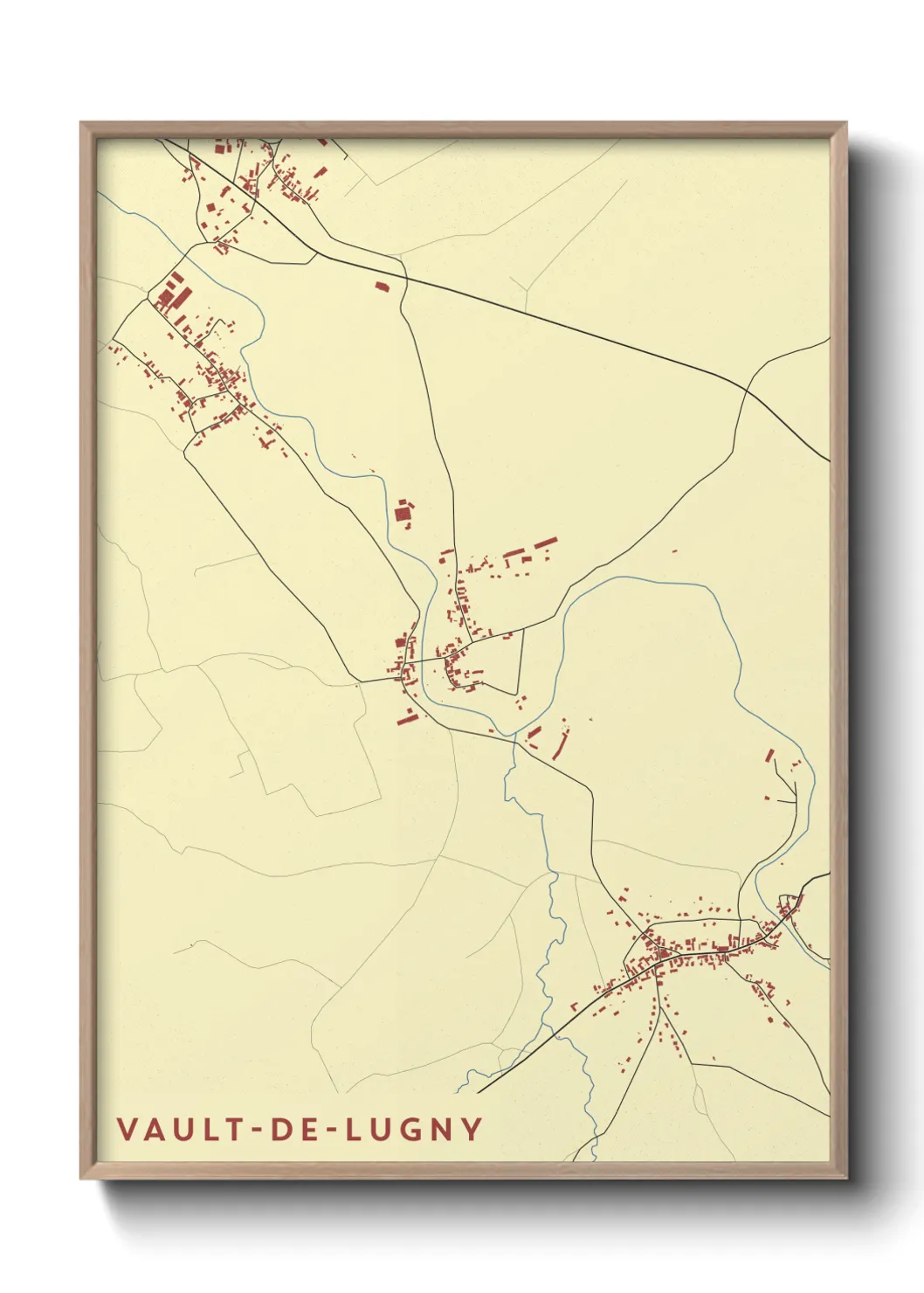Une affiche de carte sur Vault-de-Lugny