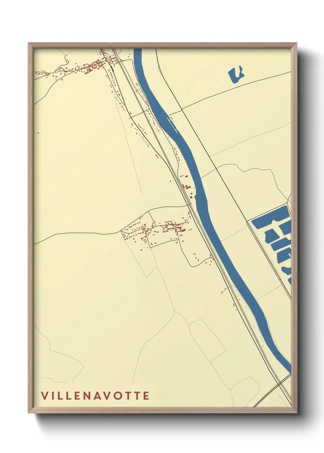 Une affiche de carte sur Villenavotte