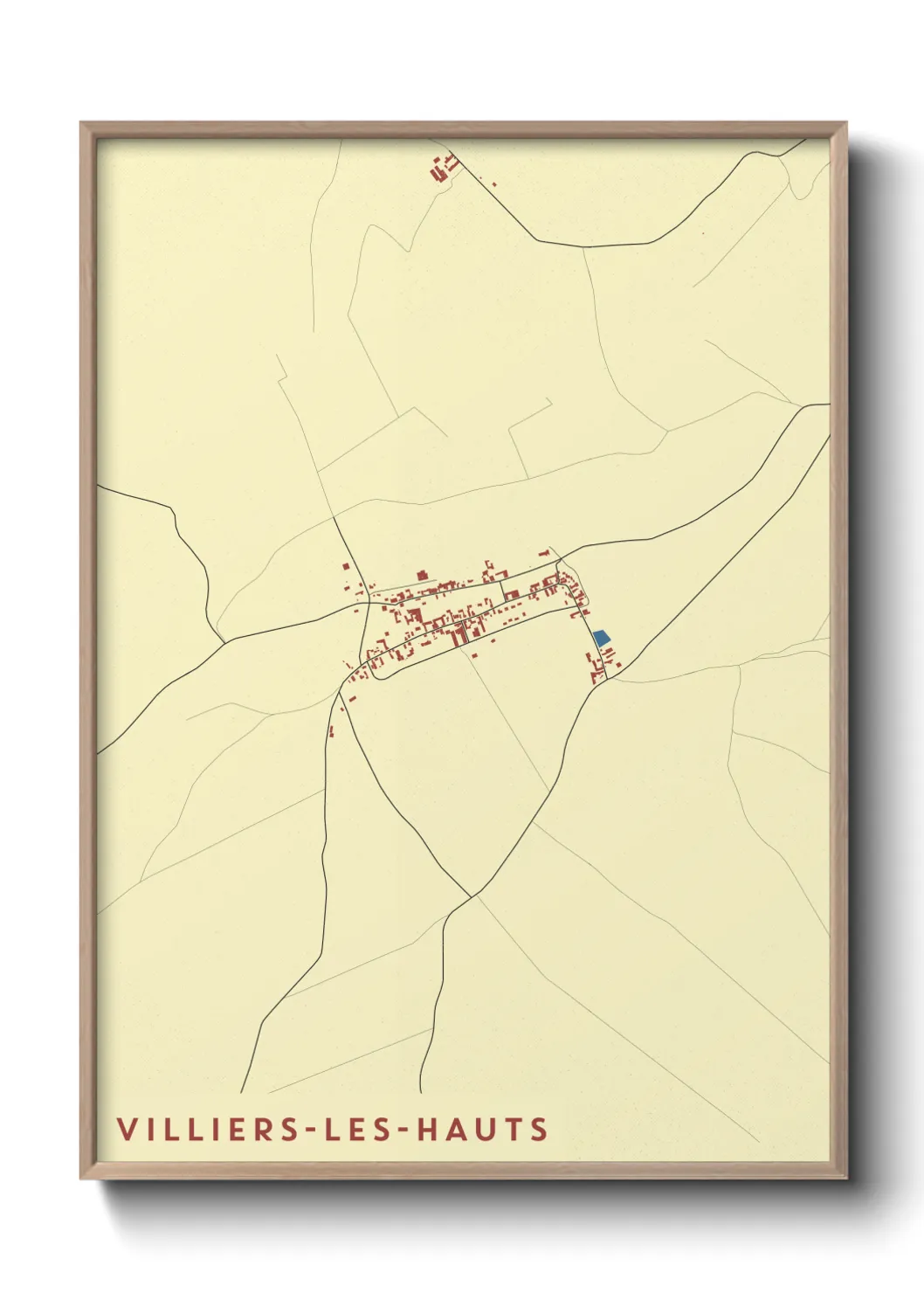 Une affiche de carte sur Villiers-les-Hauts