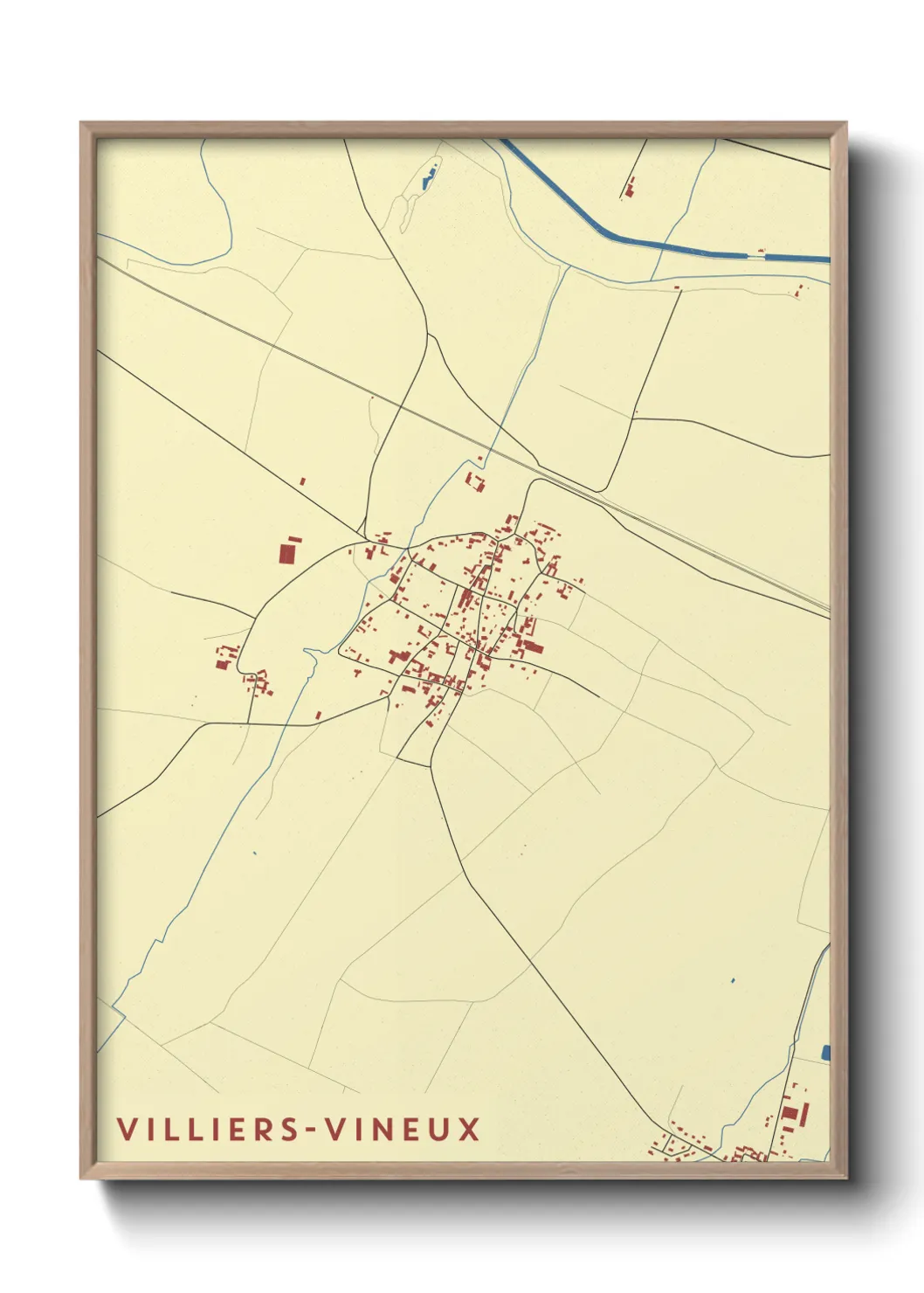 Un poster carteVilliers-Vineux