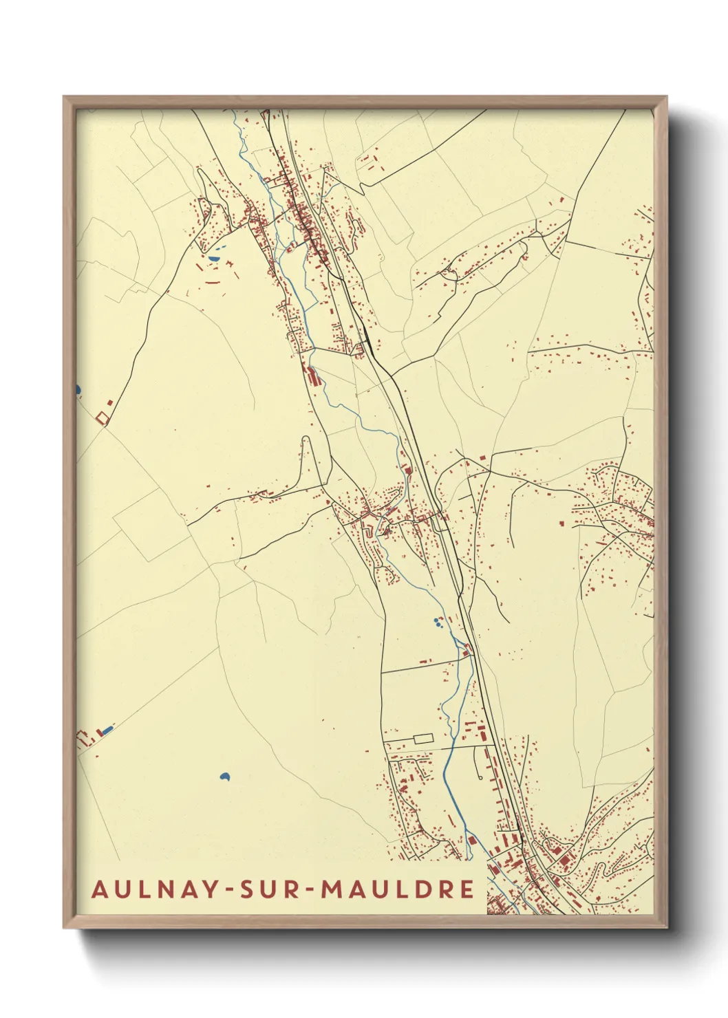 Un poster carteAulnay-sur-Mauldre