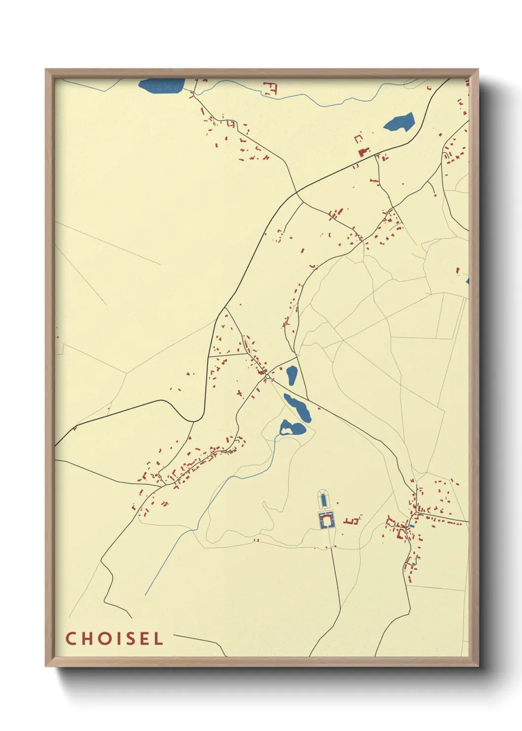 Une affiche de carte sur Choisel