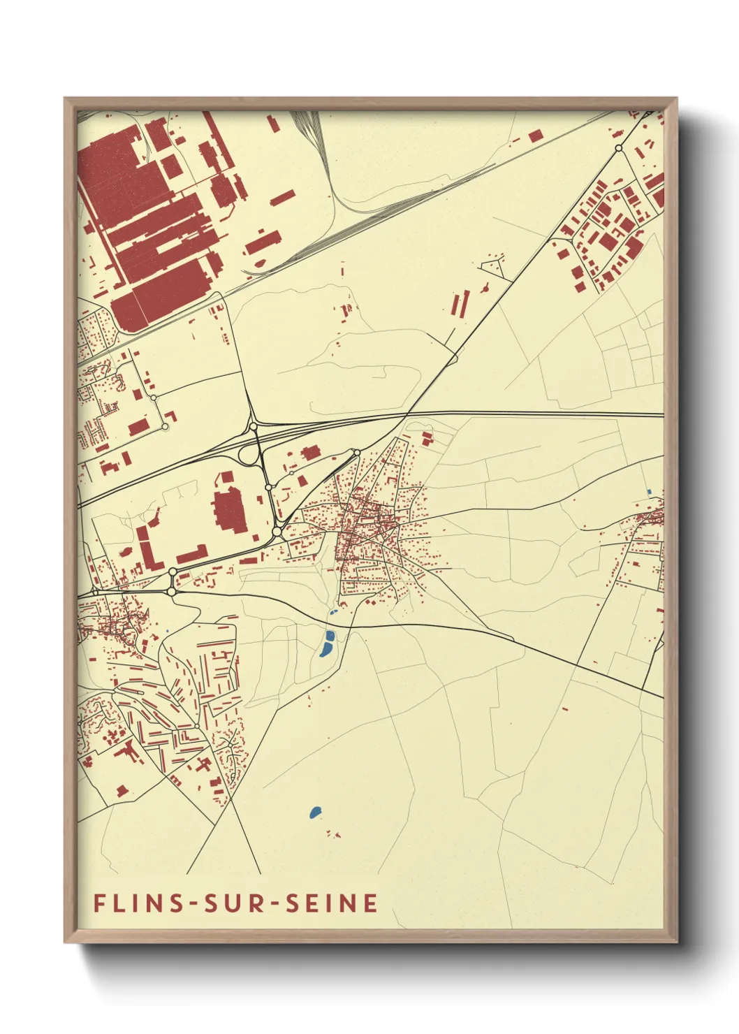 Un poster carteFlins-sur-Seine
