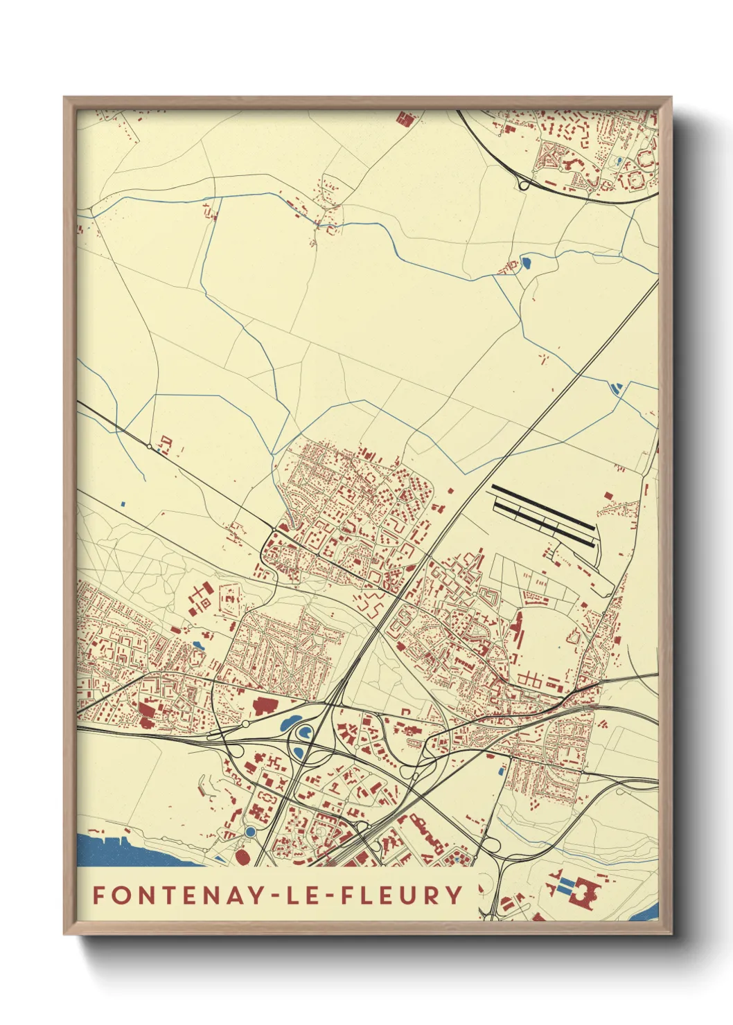 Un poster carteFontenay-le-Fleury