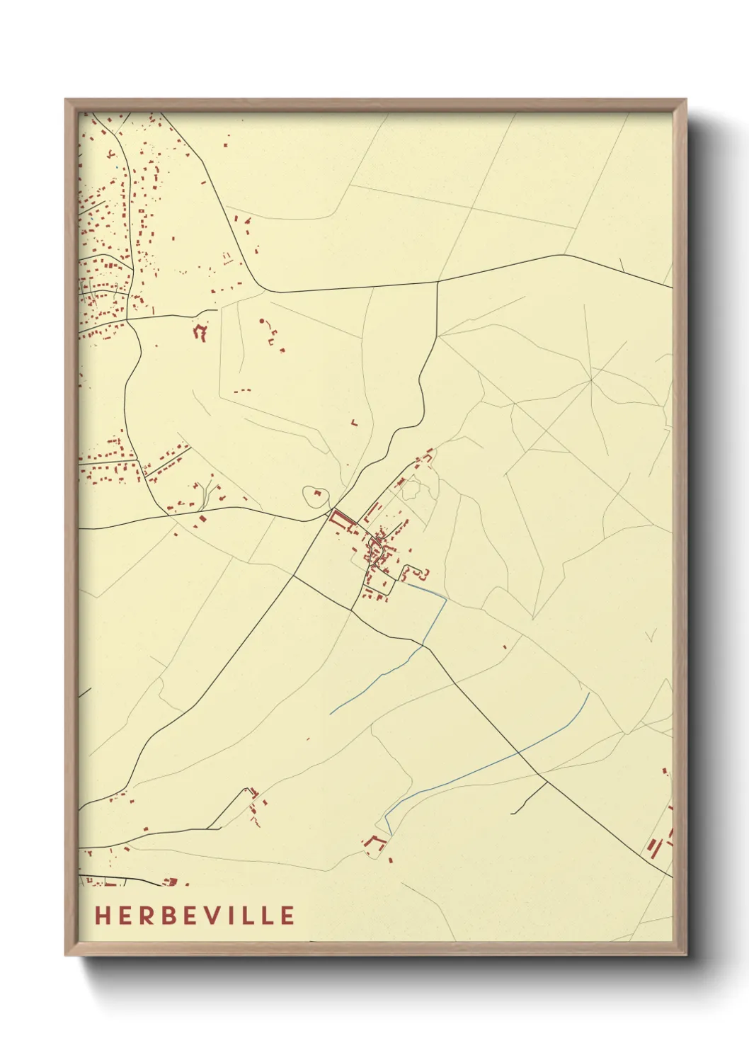 Une affiche de carte sur Herbeville