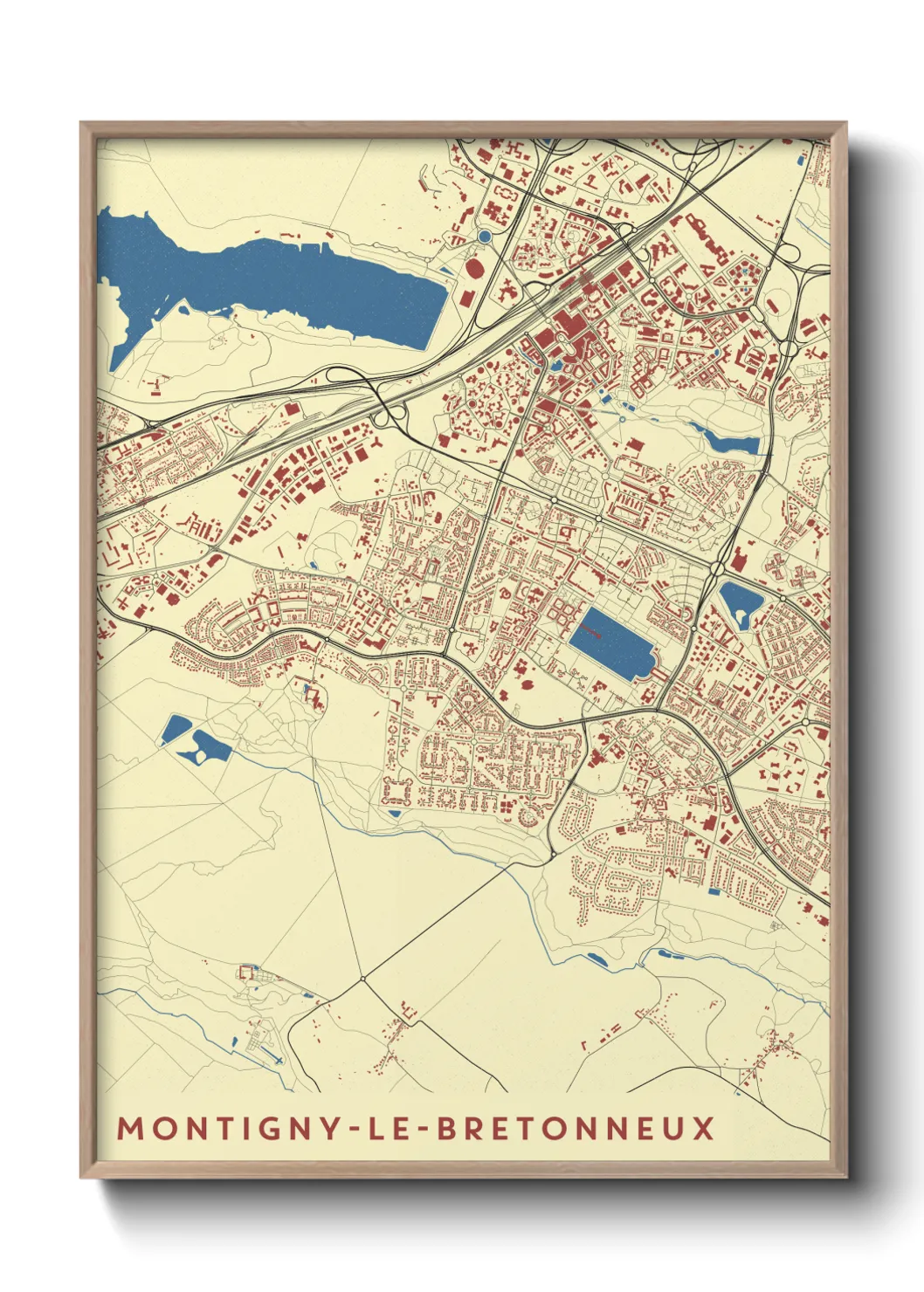 Un poster carteMontigny-le-Bretonneux