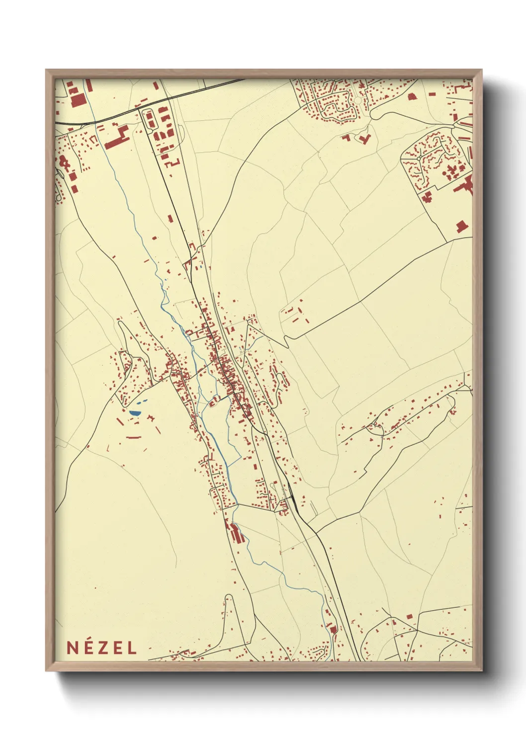 Une affiche de carte sur Nézel