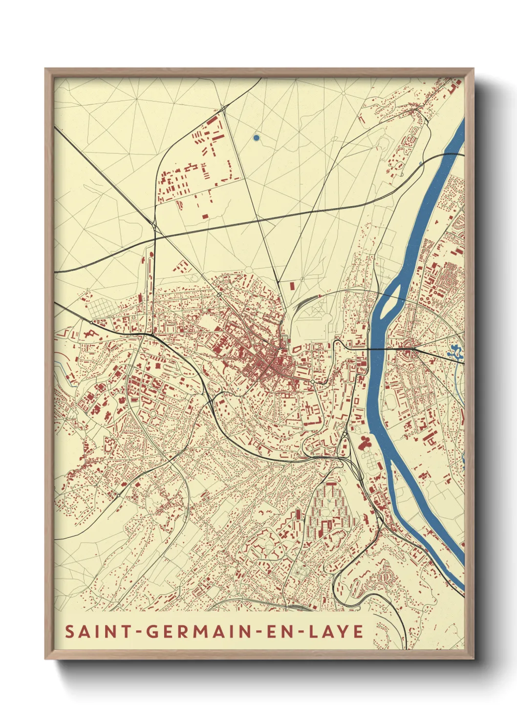 Un poster carteSaint-Germain-en-Laye