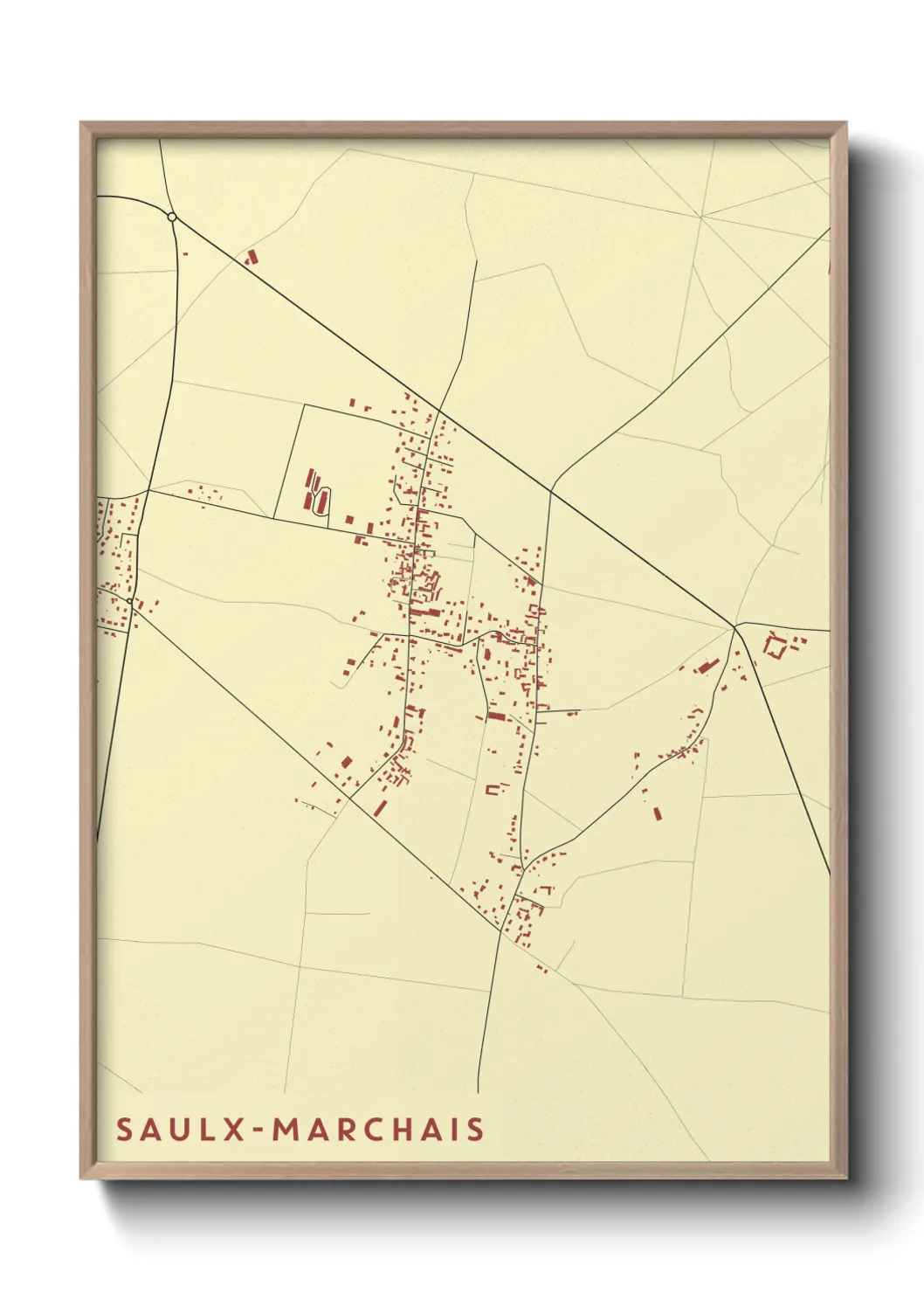 Une affiche de carte sur Saulx-Marchais