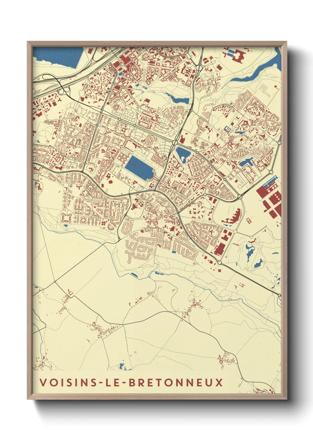 Un poster carteVoisins-le-Bretonneux