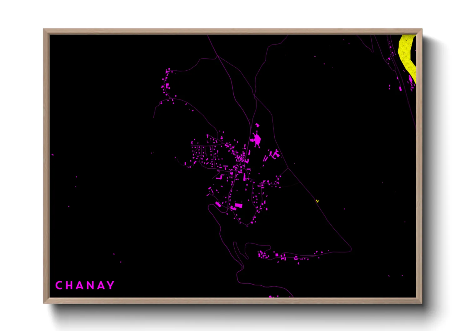 Une affiche de carte sur Chanay