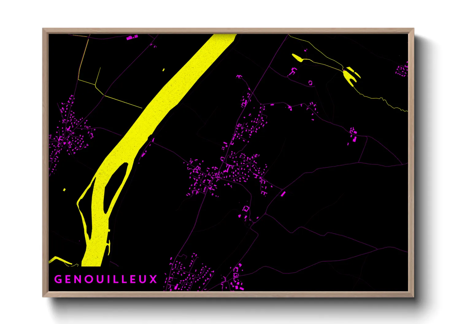 Une affiche de carte sur Genouilleux