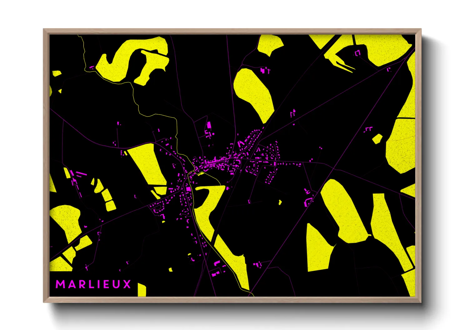 Une affiche de carte sur Marlieux