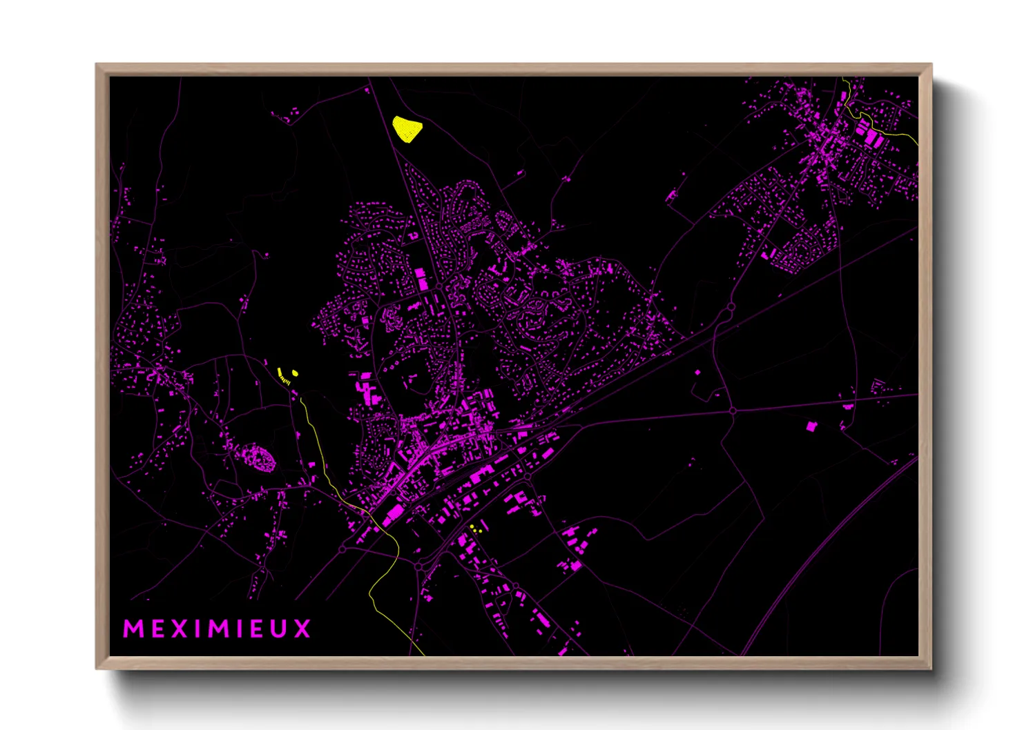 Une affiche de carte sur Meximieux