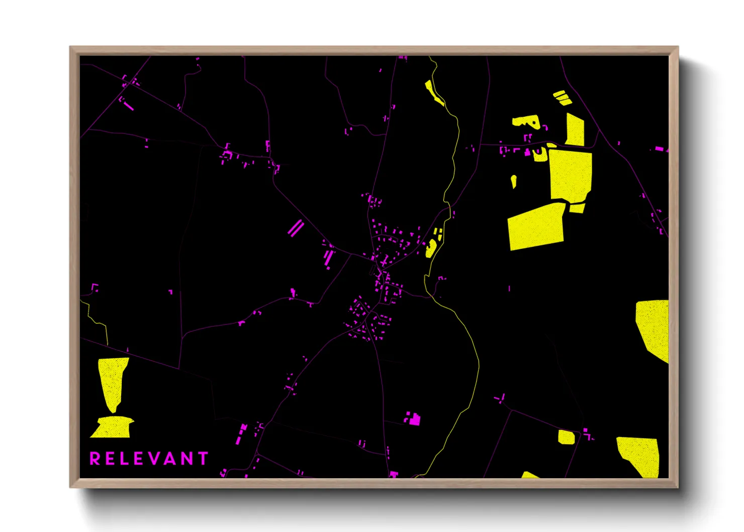 Une affiche de carte sur Relevant