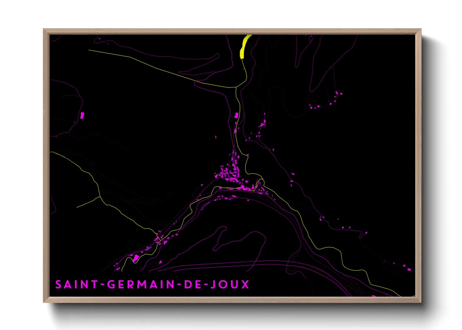 Une affiche de carte sur Saint-Germain-de-Joux