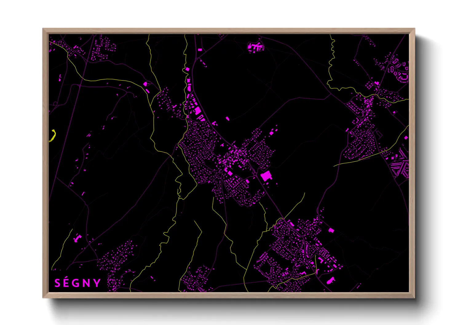 Une affiche de carte sur Ségny