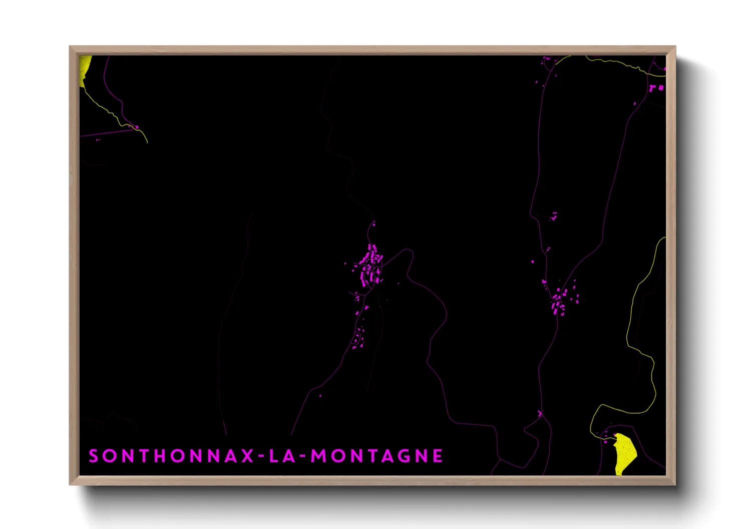 Une affiche de carte sur Sonthonnax-la-Montagne