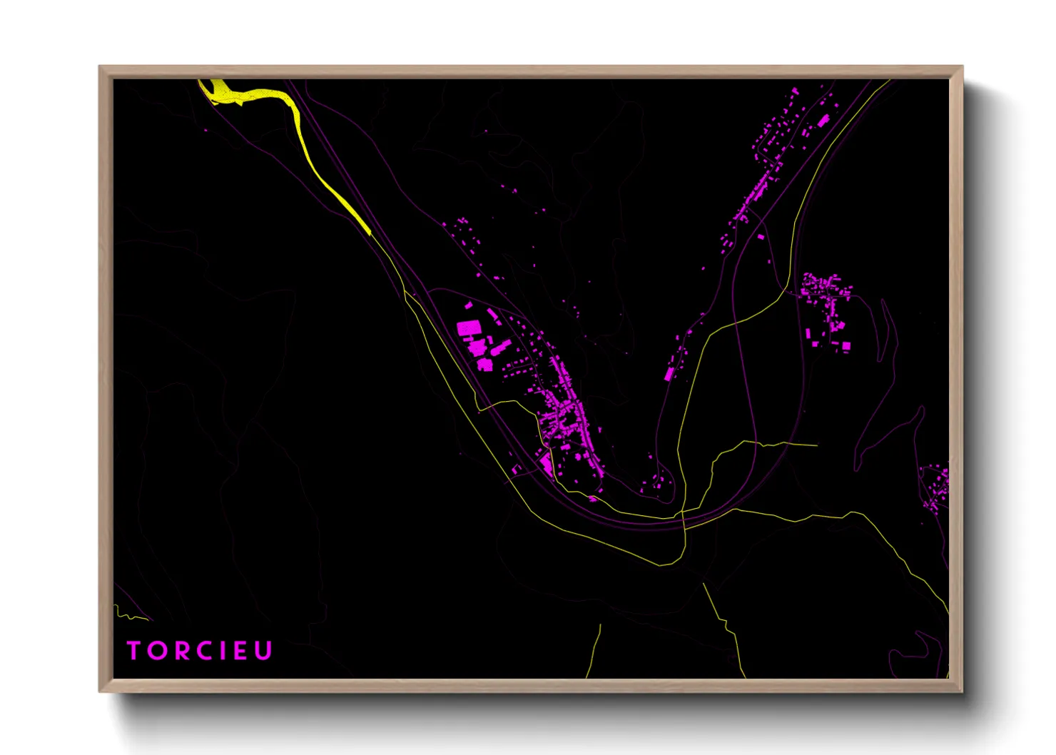 Une affiche de carte sur Torcieu