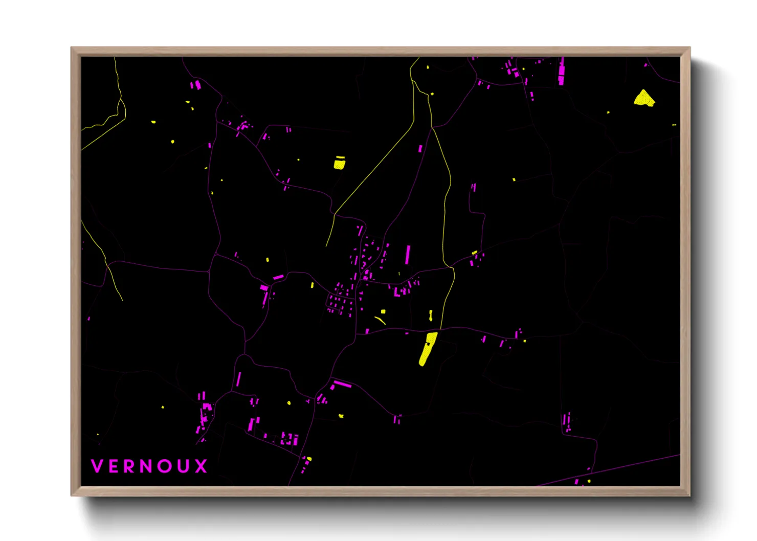 Une affiche de carte sur Vernoux