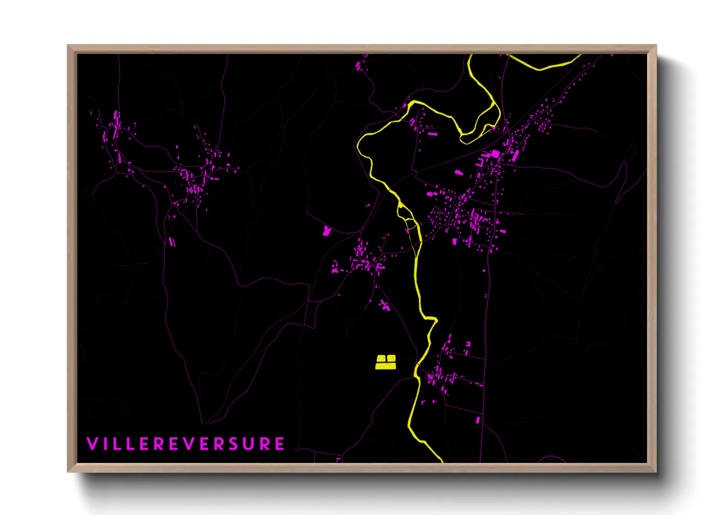 Une affiche de carte sur Villereversure